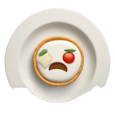 british food served in a toilet seat shaped plate sticker