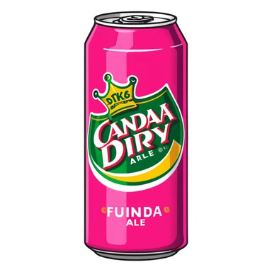  Fuchsia Color Canada Dry Gingerale Can sticker
