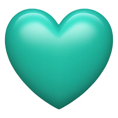 teal heart sticker