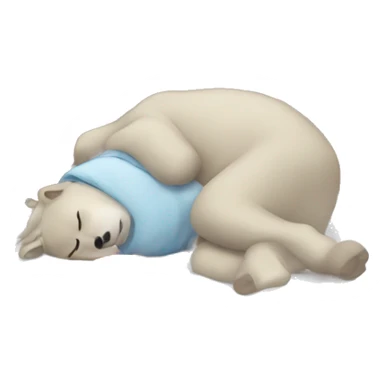 Nap time after eating a big meal sticker