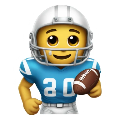 Poptart with a football in two hands with a football helmet on sticker