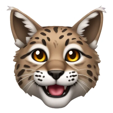 Bobcat with heart eyes sticker