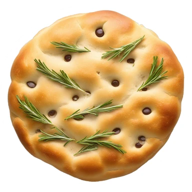 Round Focaccia with rosemary , olive and salt  sticker