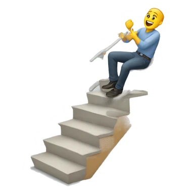 Falling down stairs sticker