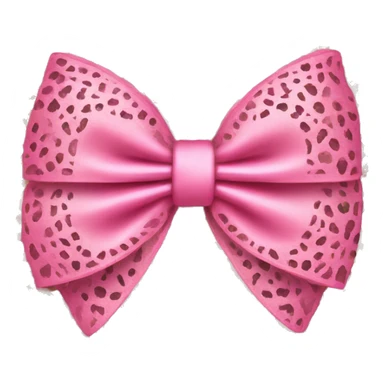 Lace pink bow on a leopard sticker