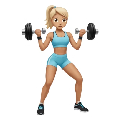 fit person wearing clothes lifting dumbbells,sideways photo sticker