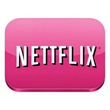 Netflix rosa con fondo blanco sticker