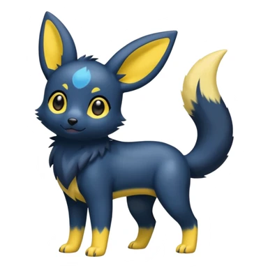 Cool cute edgy kawaii Quilava-Umbreon-animal-creature-hybrid full body sticker