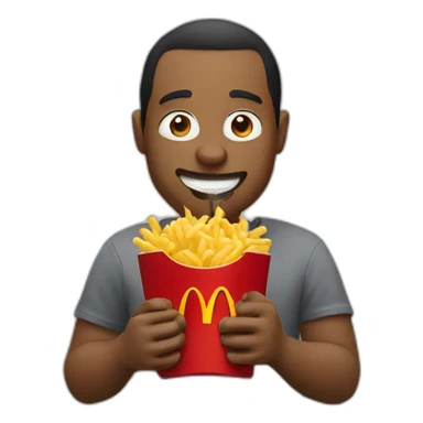 Man eating mcdonalds sticker