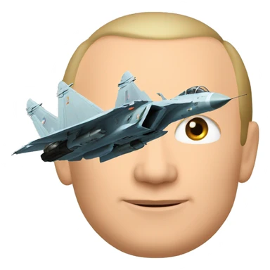 Putin on a SU-57 plane sticker