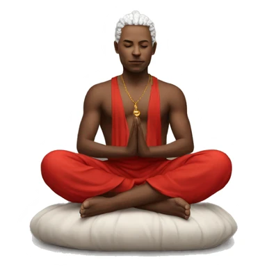 Paytas meditating red beautiful  sticker