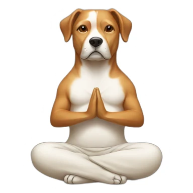 Meditating dog sticker