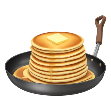 Pancake flipping in a pan  sticker