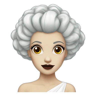 Bride of Frankenstein with dark hair and white streaks sticker