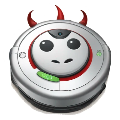 Roomba vacuum with devil horns  sticker