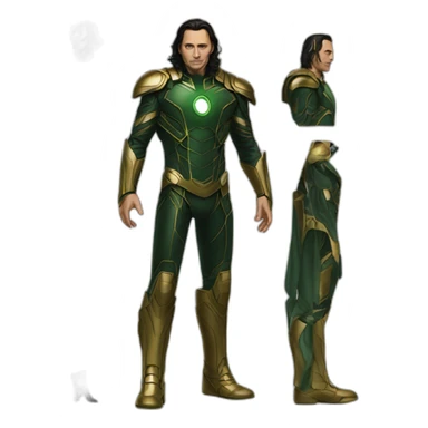 Loki full body with iron man suite mark 3 sticker