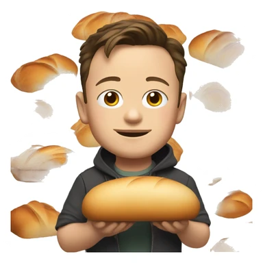 elon musk got bread kid sticker