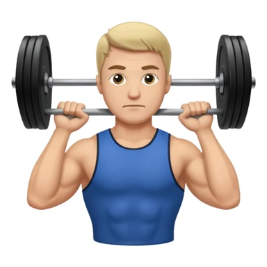 Man with barbell  sticker
