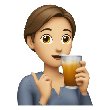 Woman drinking mate sticker