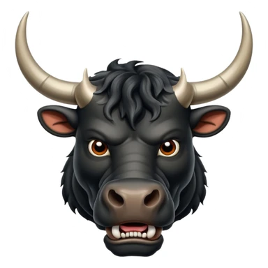 Black bull head bd style  sticker