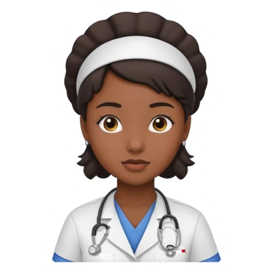 young black woman nurse sticker
