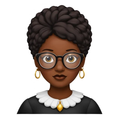 black queen with glassess sticker