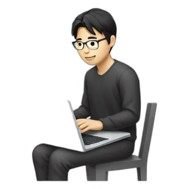 asia-glass-man-black-hair-with-laptop sticker