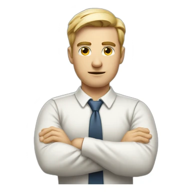 white-skin-man-hr-manager-crossed-arms-angry-profile-in-profile-image sticker