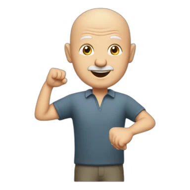 European bald IT guy in his sixties playing darts sticker