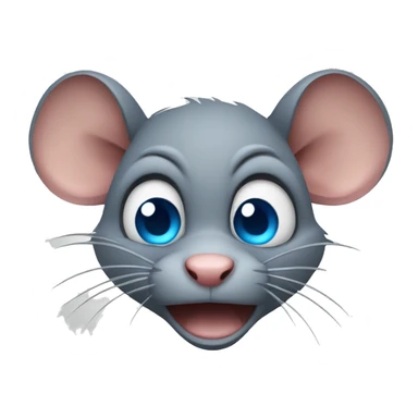 Angry rat with blue eyes  sticker