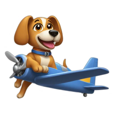 flying dog as a plane sticker