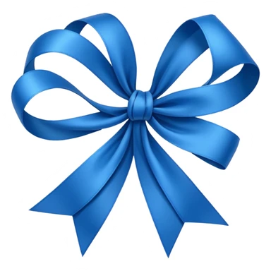 sky blue ribbon sticker