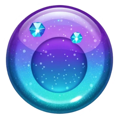 Glitter Purple and Cian hang loose sticker