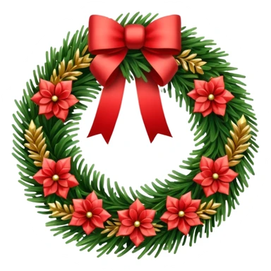Luxary Christmas wreath with gold

 sticker