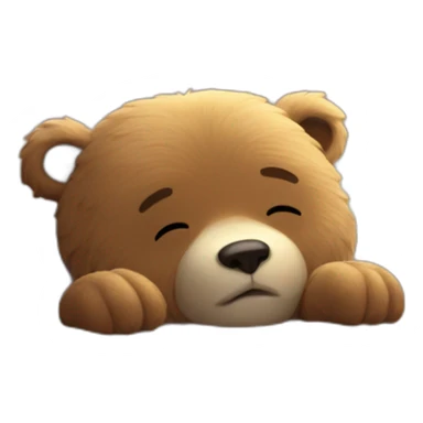 heavenly bear of power takes a nap sticker