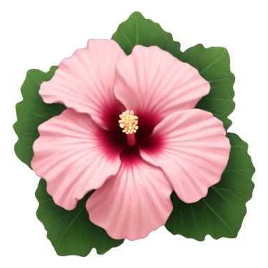 light pink hibiscus  sticker