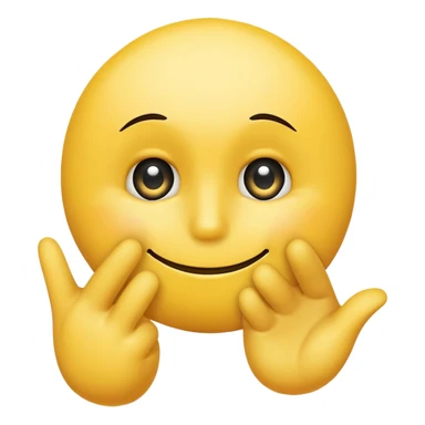 A yellow cartoon smiley face The face has a slightly worried or pensive expression, smile on his face, with one eye looking directly at the viewer and the other looking slightly off to the side.  The smiley face is thinking, with a hand positioned near its chin in a classic pondering pose.  sticker