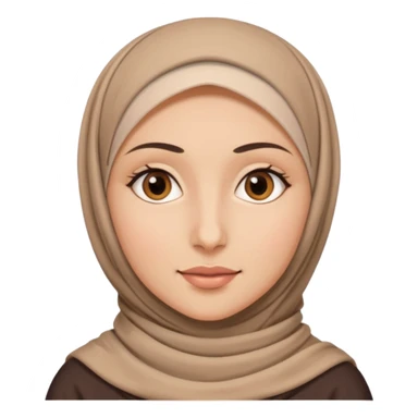 hijab woman with neutral face sticker
