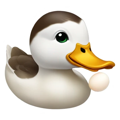 duck eating egg sticker