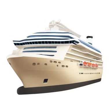 Beige aesthetic Cruise ship sticker