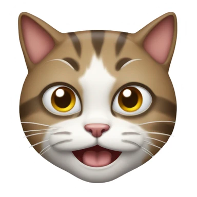 Cat with a crazy face sticker