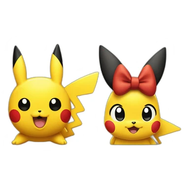 Pikachu déguisé en Mickey mouse sticker
