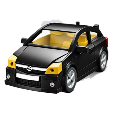 black opel astra h opc lego car sticker