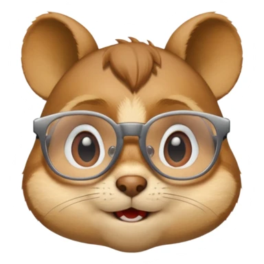 Chipmunk Simon from alvin and the chimpmunks wwith glasses sticker