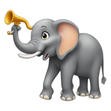 elephant trumpeting sticker