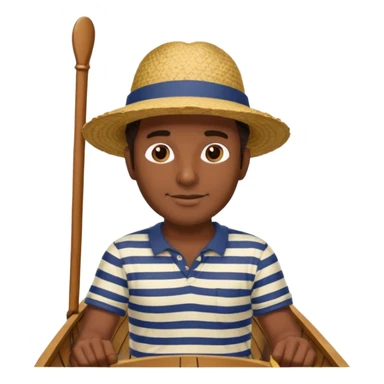 venice gondolawith italian man sticker