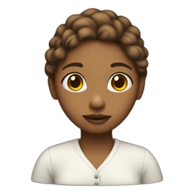 girl with question mark sticker