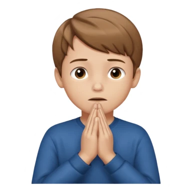 boy asking for silence sticker