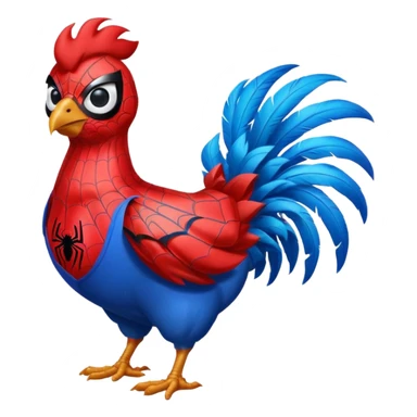 Spiderman but hes a chicken sticker