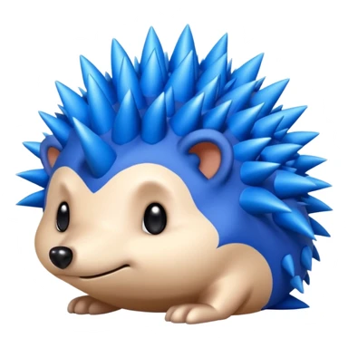  A blue hedgehog with 6 spines only face no whiskers sticker